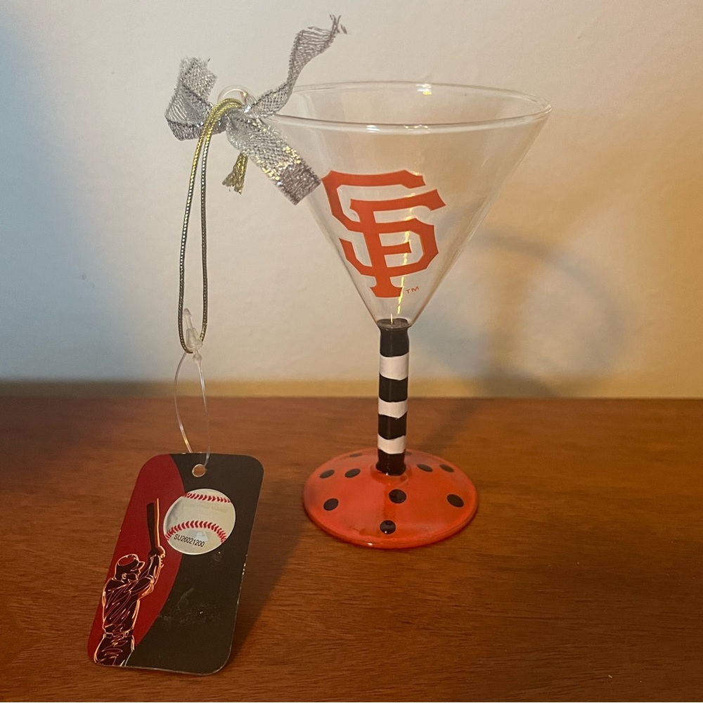 NWT San Francisco Giants martini glass ornament